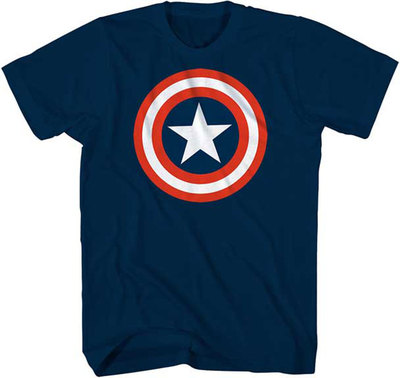 Captain America Shield Logo T-shirt - Officially Licensed Marvel Comics Tee