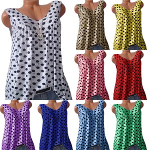 women's plus size polka dot tops