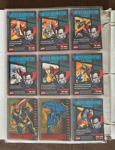 1995 Ultra XMen MASTER SET w Sinister Observations Suspended Animation Hunters - Picture 9 of 12