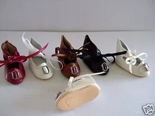 LEATHER SHOES JU5 (4.5cm) for ANTIQUE DOLL DOLL SHOES - G. BRAVOT - FRANCE