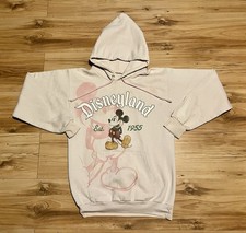 Vintage Y2K Disneyland Mickey Mouse Hooded Sweatshirt Hoodie Womens Small Pink