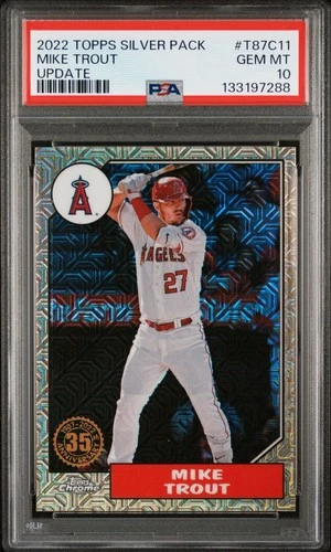 Mike Trout 2022 Topps Update Silver Pack #T87C-11 PSA 10