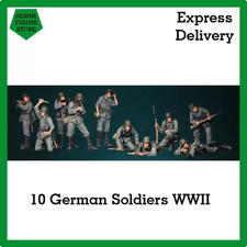 1/35 Resin Figure Model Kit 10 German Soldiers in WW2 Unpainted Unassembled