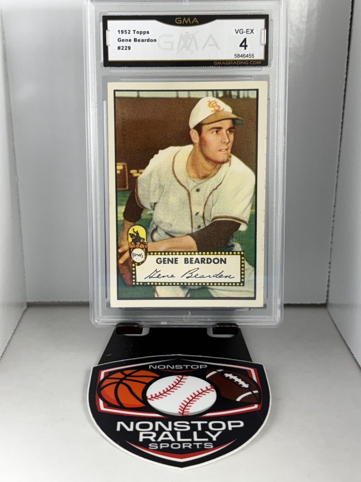 1952 Topps - Gene Bearden #229 Name Misspelled as Beardon