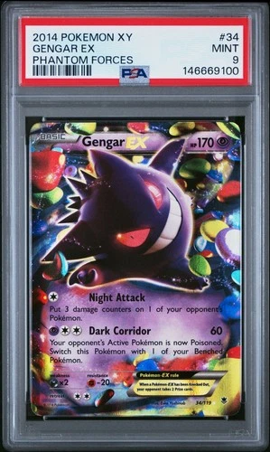 Pokemon Gengar EX 34/119 XY Phantom Forces Holo Ultra Rare PSA 9 MINT