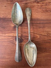 Pair Christofle Silver Plated Dessert Spoons – French Vintage Cutlery