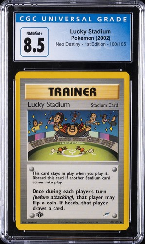 Lucky Stadium (1st Edition) graded CGC 8.5 for sale on eBay