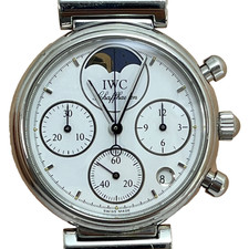 IWC Little Da Vinci Chronograph Moonphase Ref. 3736 Qz Swiss Watch Ladies#695B