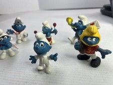 Vintage Smurfs Figurines Lot Of 6 C