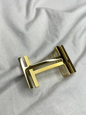 H 32mm 1.25 Belt Buckle Gold Tone Double H Replacement Buckle