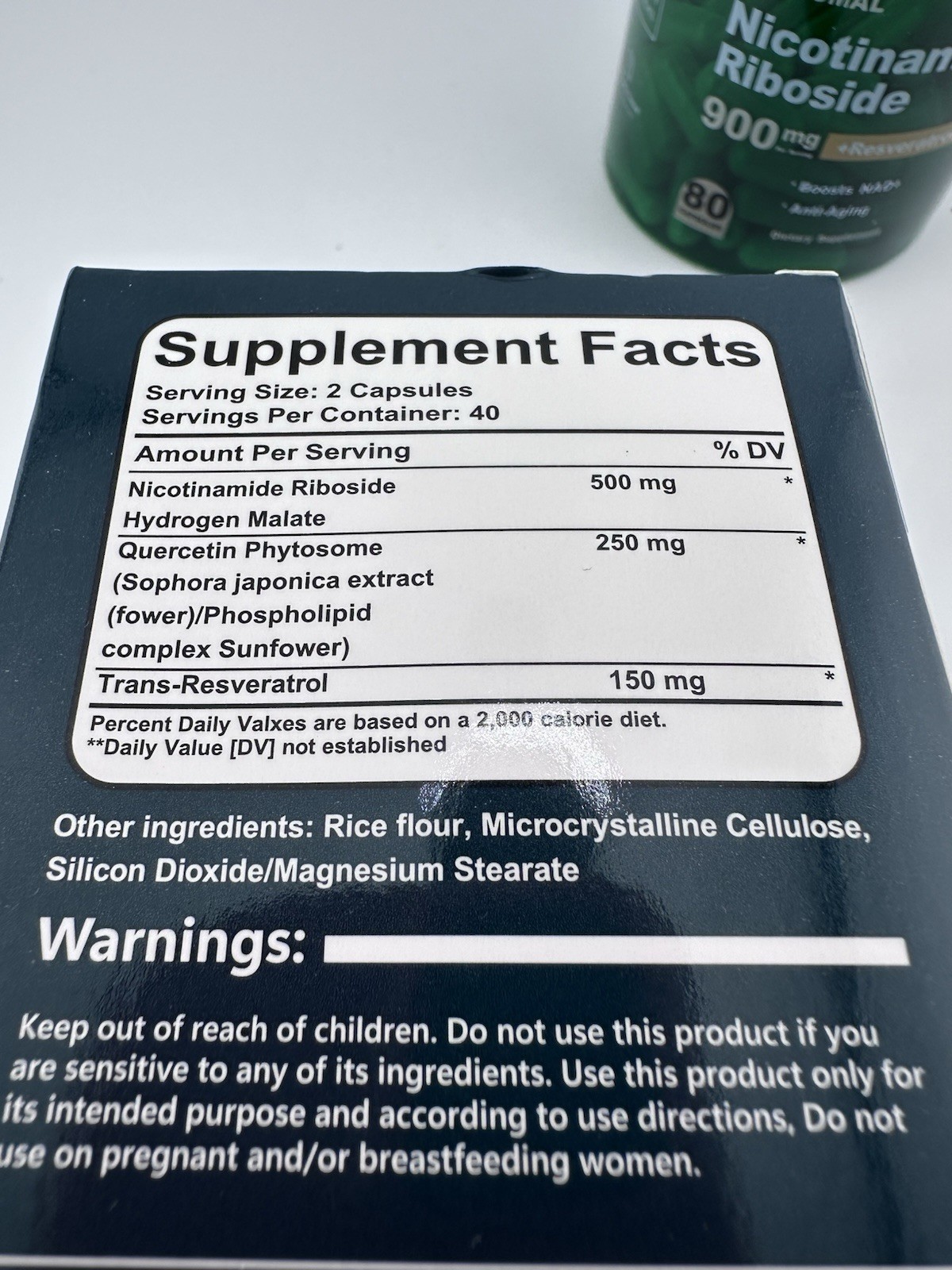 NAD+ Supplement for Anti-Aging Energy Focus & Nicotinamide Riboside Resveratrol