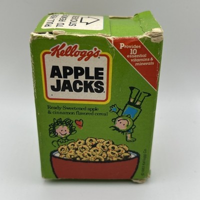 Kellogg s 1983 APPLE JACKS Mini Cereal Box Fun Stickers - Rare