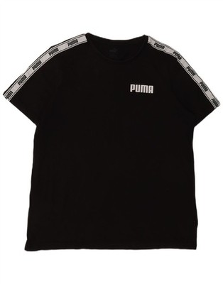 Puma Herren Grafik T-Shirt Oberteil Large schwarz DF05