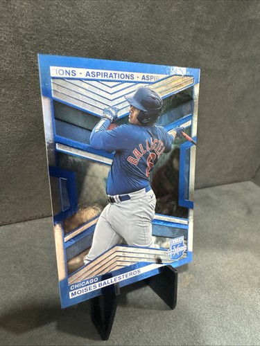 RS29828 2023 Elite Extra Aspirations Blue #123 Moises Ballesteros CUBS RC #/349 - Picture 2 of 5