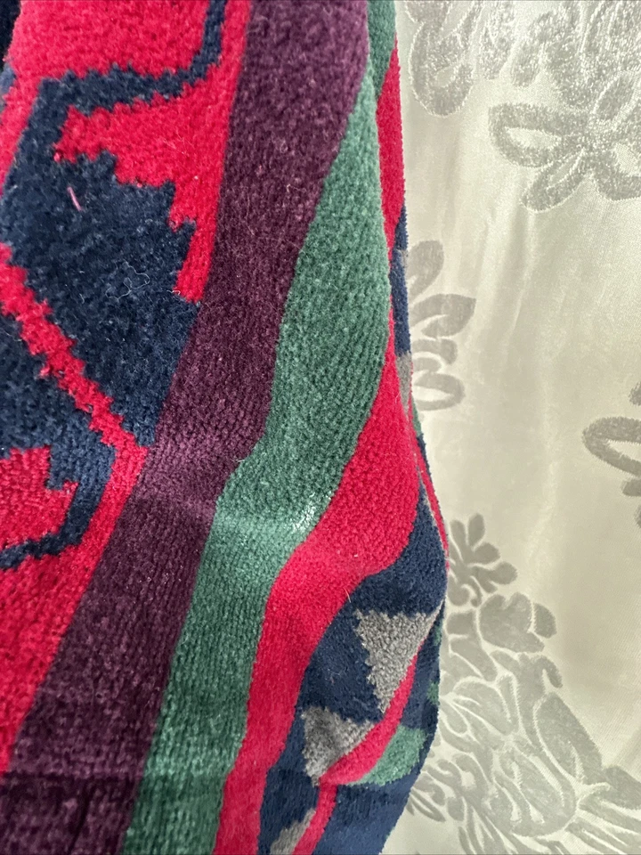 cambridge classics robe checkered tribal purple green red blue Vintage - Image 3 of 4
