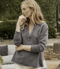 Frank & Eileen Patrick Popover Henley Sweatshirt Medium