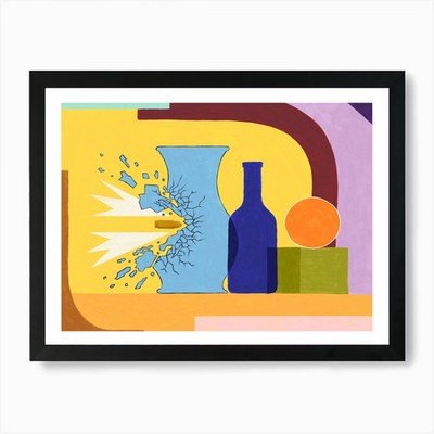 Pow Pow 1 Kunstdruck gerahmt Wandbild Poster Leinwanddruck Bild