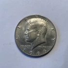 1966-P KENNEDY SILVER HALF DOLLAR 50C Excellent Bright Free Shipping