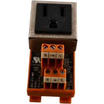 Weidmuller 9915480000 RS-SIMPLEX DIN Rail Single AC Outlet 120V 15A