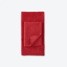 Norwex Diamond Textured Kitchen Towel & Cloth Set - Cranberry