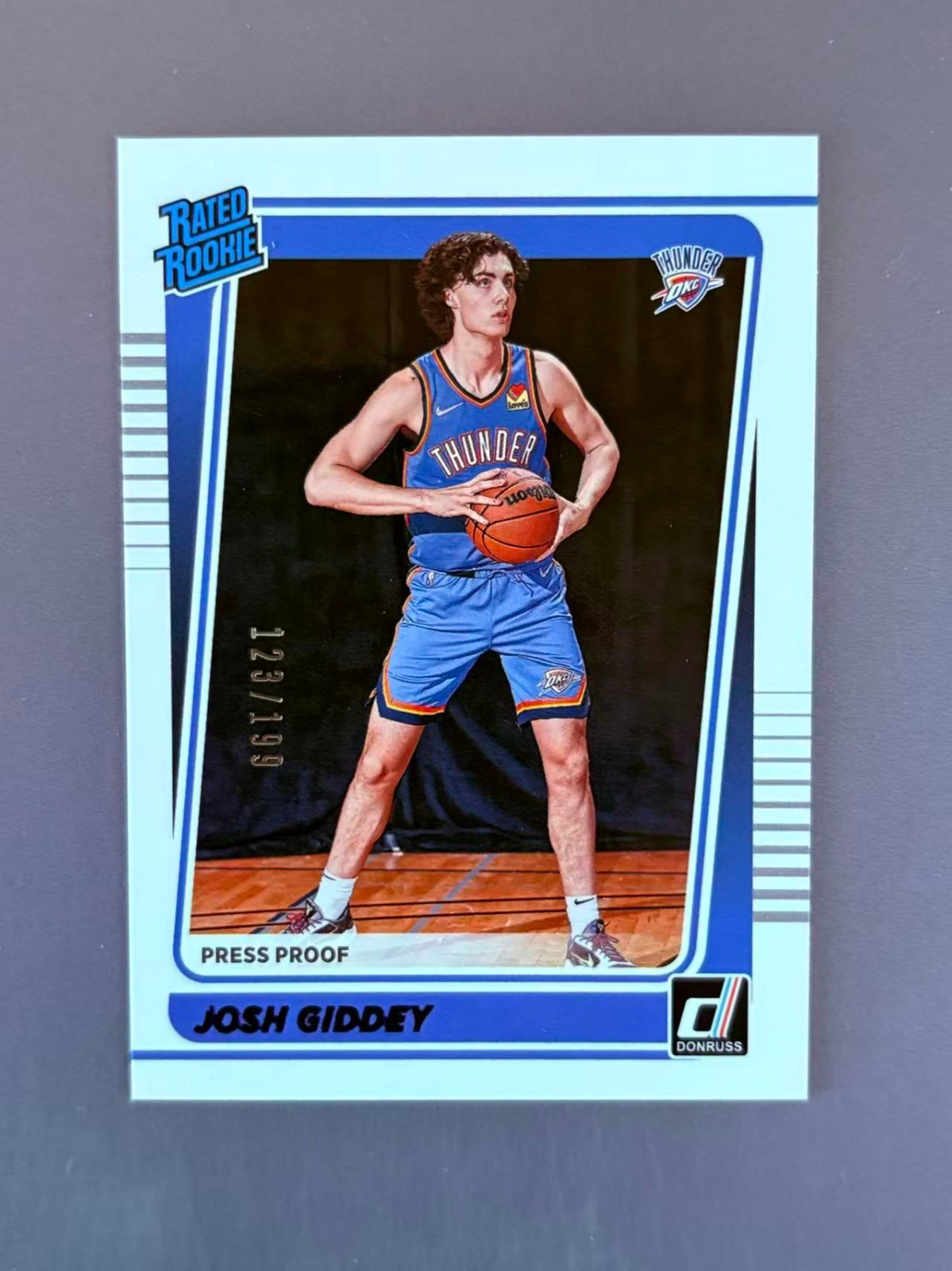 Josh Giddey 2021-22 Panini Donruss Rated Rookie Press Proof Purple /199 RC #202