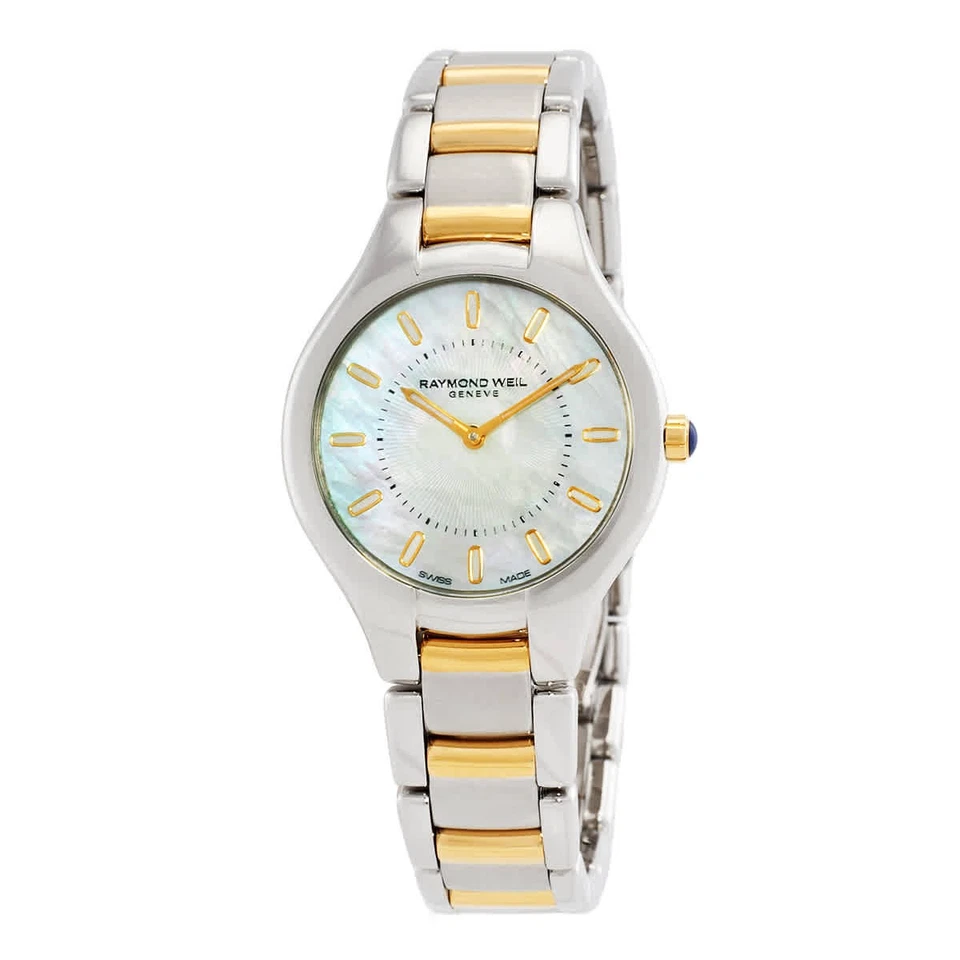 Reloj para dama Raymond Weil Noemia cuarzo esfera blanca sin trapear 5132-STP-97001