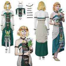 Zelda Game Breath of the Wild Link Cosplay Costume Princess Lolita Dress set