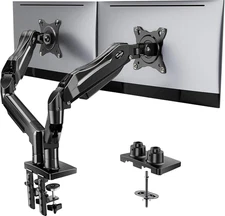 Dual Monitor Stand, Fully Adjustable Monitor Desk Mount for 13–32″ Computer Scre