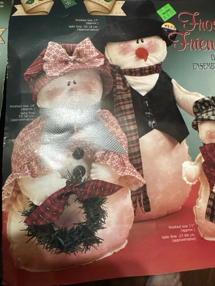 Daisy Kingdom Country Santa #32313 Sewing Craft Pattern Frosty Friend 32312 1995 - Image 3 of 4
