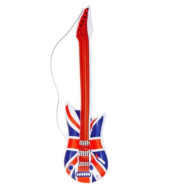 Inflatable Union Jack Guitar UK Flag Fancy Dress Party Prop