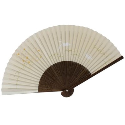 [Stylish Kimono Iroha] Fan, Luxury Painted Fan, Made in Japan, Carved in Karaki,
