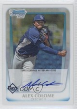 2011 Bowman Chrome Prospects Auto Refractor 86/500 Alex Colome #BCP161 Auto 3d5
