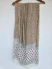 Beach Wrap Pareo, Hand Block Printed Cotton Sarong, Long Scarf, Large Sarong,