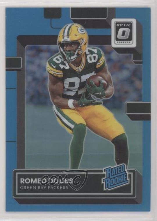 2022 Panini Donruss Optic Rated Rookie Aqua Prizm 161/299 Romeo Doubs #235 07i7