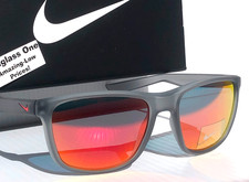 Nike ESSENTIAL ENDEAVOR Matte Wolf Grey Frame Red Mirror Sunglass EV4619 016