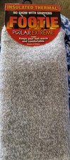 Polar Extreme Insulated Thermal Footie Socks No Show With Grippers 1 pair 