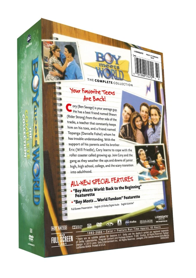 Boy Meets World The Complete Series Collection Seasons 1-7(DVD ,22-Disc Set) Foto 2 de 2