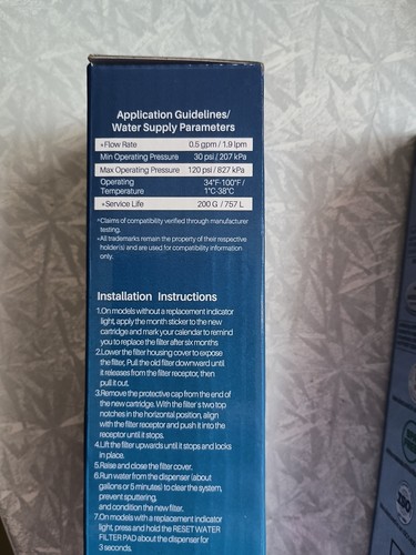 PACK DE 2 FILTRES À EAU POUR RÉFRIGÉRATEUR PUREPLUS PP-RWF1200A Kenomore ~ LOT, SCELLÉ - Photo 4/7