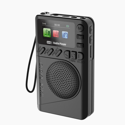 Mini DAB DAB+ FM Digital Radio Pocket MP3 Player LED Screen Protable Black