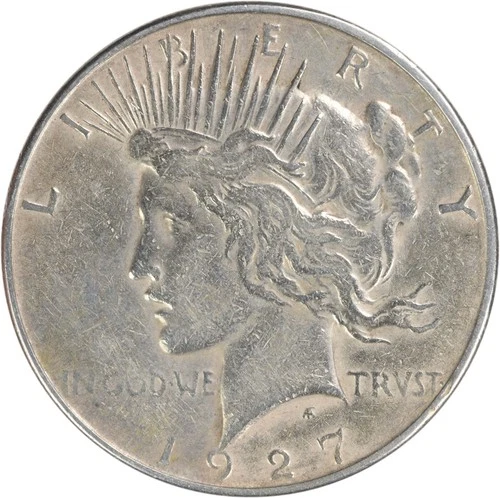 1927-S Peace Silver Dollar EF Uncertified #1037