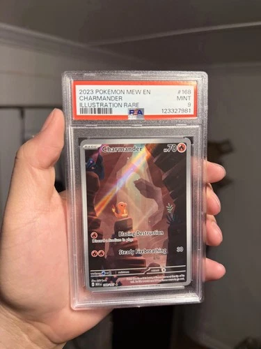 PSA 9 MINT Charmander 168/165 Pokemon Scarlet & Violet 151 Illustration Rare