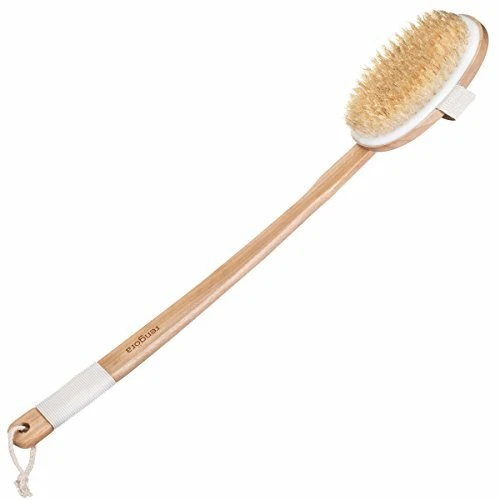 Shower Brush 20 Inch Long Handle Bath Brush For Exfoliating Detachable Natural