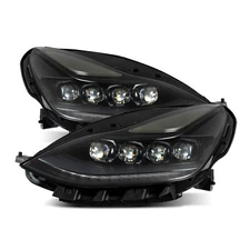 For 17-23 Tesla Model 3 20-24 Y AlphaRex Nova Alpha Black LED Headlights Lamps