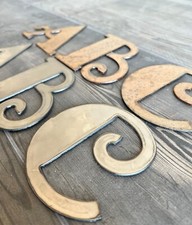 12 Inch Metal Letters Numbers Rusty or Natural Finish Mounting Holes Available