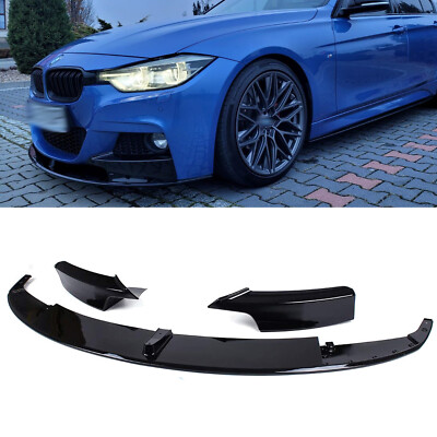 Frontlippe Spoilerlippe Schwert Front passt für BMW 3er F30 M-Sport schwarz
