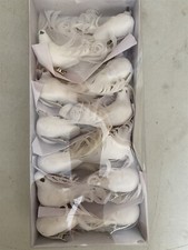 White Feather Doves With Silver Clips Crafts Decorations Long Tails 12 Pack