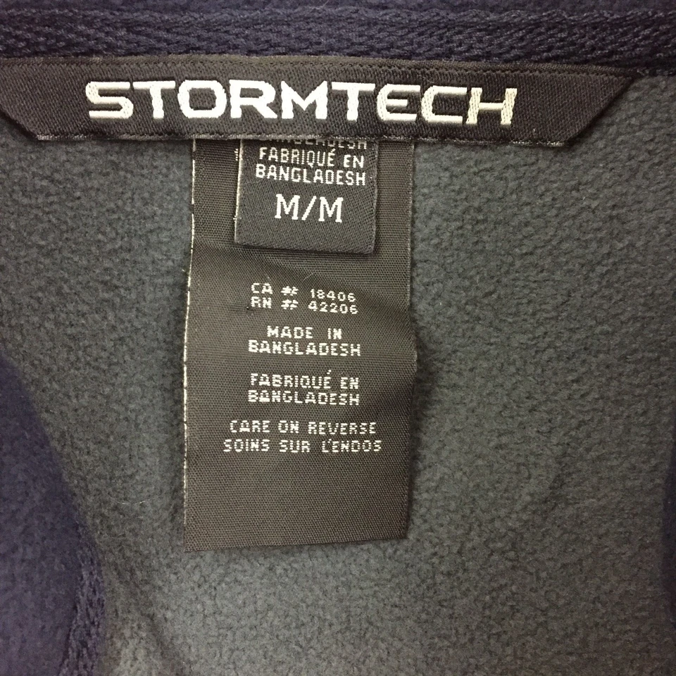 NUEVO CON ETIQUETAS STORMTECH Azul Oscuro Gris Manga Larga Polar Cremallera Completa Chaqueta Para Hombre Talla Mediana Foto 2 de 4