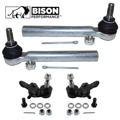 Bison Performance 4pc Front Outer TieRod End Lower Ball Joint Kit For Highlander