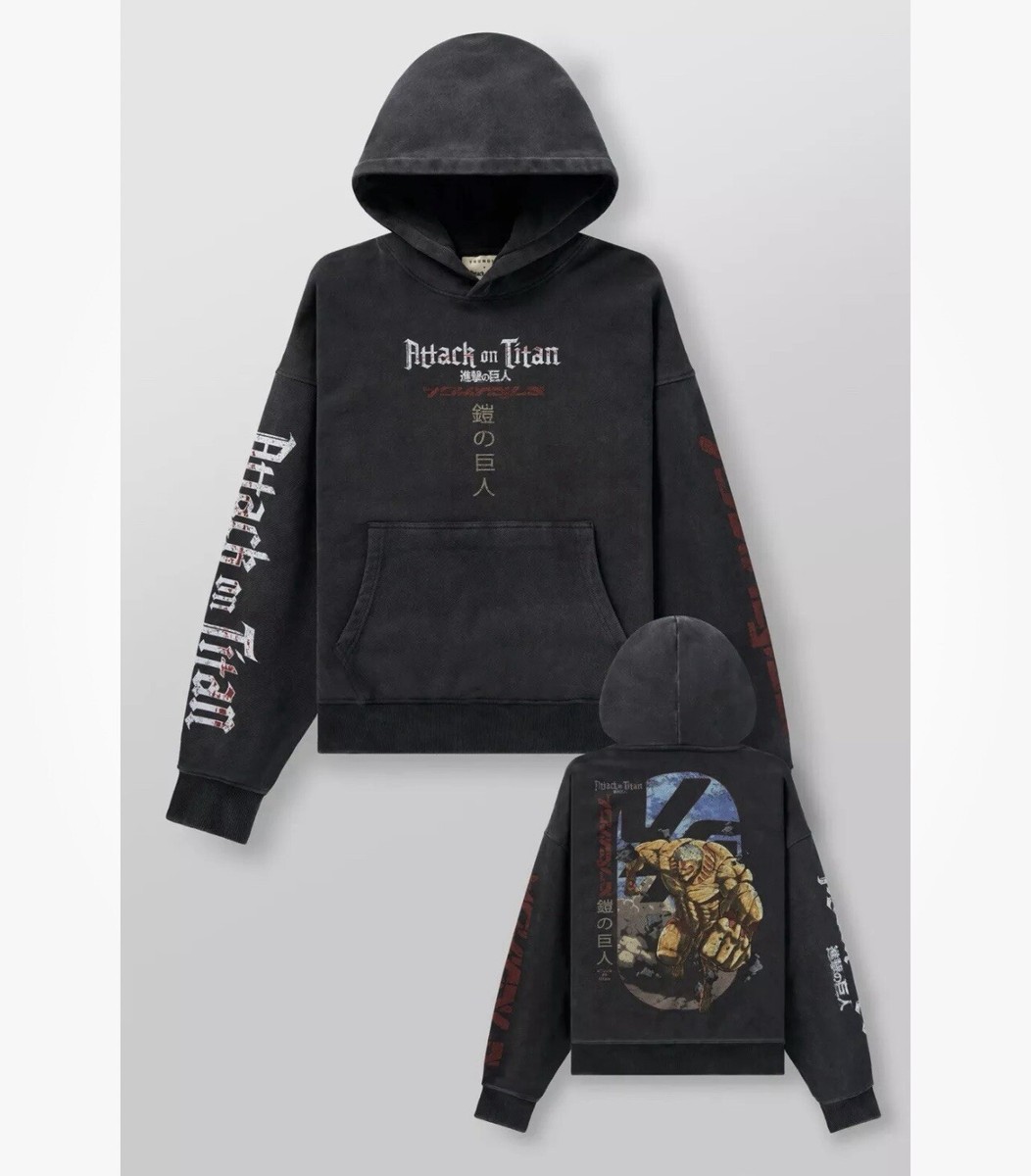 YOUNGLA X Attack On Titan AOT© Pullover Hoodie XLarge TITANS AT
