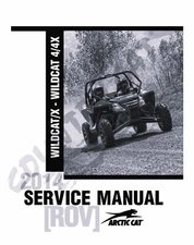 3 Hole Paper Service Shop Repair Manual 2014 Arctic Wildcat X 4 4X